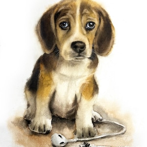 Custom Watercolor Pet Portrait: Hand-Painted Dog or Cat Memorial