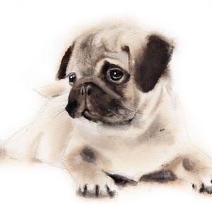 Custom Watercolor Pet Portrait: Hand-Painted Dog or Cat Memorial
