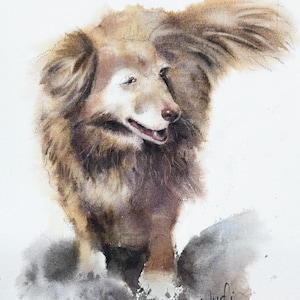 Custom Watercolor Pet Portrait: Hand-Painted Dog or Cat Memorial