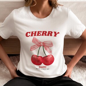 Coquette cherry shirt, Coquette shirt, Cherry Shirt, Coquette Tee, Coquette tshirt, Aesthetic TShirt, Aesthetic cherry shirt