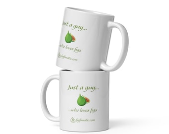 Nur ein Kerl, der Feigen liebt - Weißer glänzender Becher