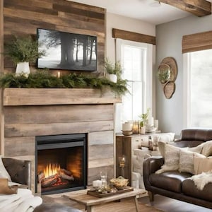 Any Size Fireplace Mantel- Fireplace shelves - fireplace mantle - thick fireplace floating shelf - natural wood fireplace mantle