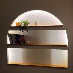 Wooden Floating Shelves - Living room - kitchen - working room - bathroom shelf - decorative shelf