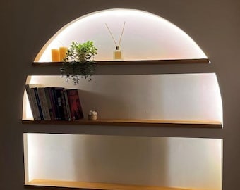 Mensole galleggianti in legno - Mensola per soggiorno - cucina - ufficio - bagno - mensola decorativa