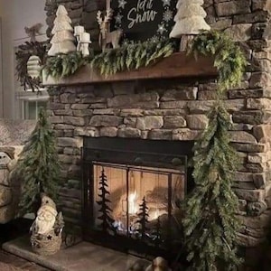 Any Size Fireplace Mantel - - Fireplace shelves - fireplace mantle - thick fireplace floating shelf - natural wood fireplace mantle