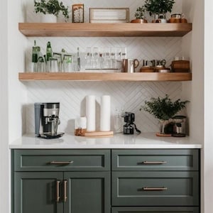 Étagères flottantes en bois - salon - cuisine - salle de travail - étagère de salle de bain - étagère décorative