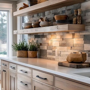 Étagères flottantes en bois - salon - cuisine - salle de travail - étagère de salle de bain - étagère décorative