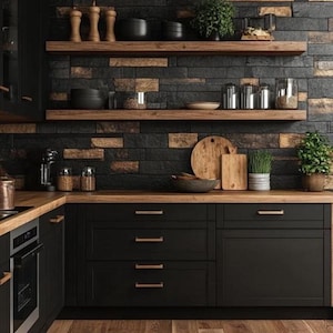 Étagères flottantes en bois - salon - cuisine - salle de travail - étagère de salle de bain - étagère décorative