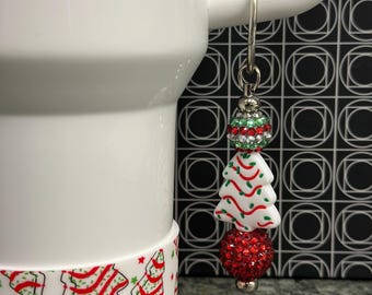 Pingente de canudo ou alça para copo Stanley/acessórios para bolo de árvore de Natal