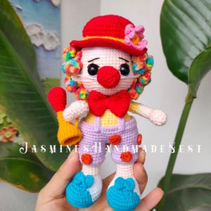 Crochet Clown Armigurumi Joker Handmade Gifts with Love, Perfect for Nursery Decor or Birthday Gifts,Gift for Mum