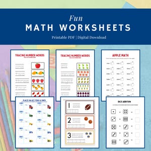 Fun Math Activities Worksheets for Kids 5-8 Years Old | Educational Games & Learning Tools