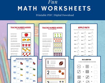 Fun Math Activities Worksheets for Kids 5-8 Years Old | Educational Games & Learning Tools