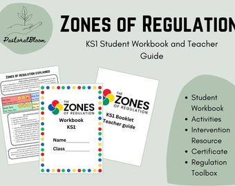 Zone di regolamentazione KS1 Quaderno di lavoro per studenti e guida per insegnanti - pastorale, intervento di benessere studenti SEN