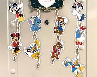 Imán de todos los personajes de Disney Cruise Line, imán de vacaciones en el crucero familiar de Mickey y sus amigos, imán de Magic Wish Dream Wonder Treasure