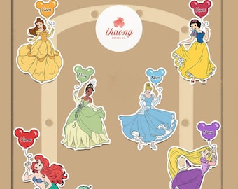 Imán de Disney Cruise Line, globo de Mickey, Cenicienta, Bella, Ariel, Moana, vacaciones en crucero familiar, imán de viaje de chicas