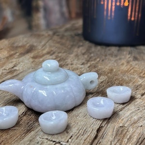 Tea for the Immortals | Burmese Jadeite Tea Set Miniature