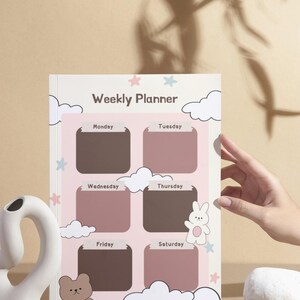 Digital Weekly Planner for Women – Minimal Feminine PDF for iPad or Print – Productivity Schedule Organizer