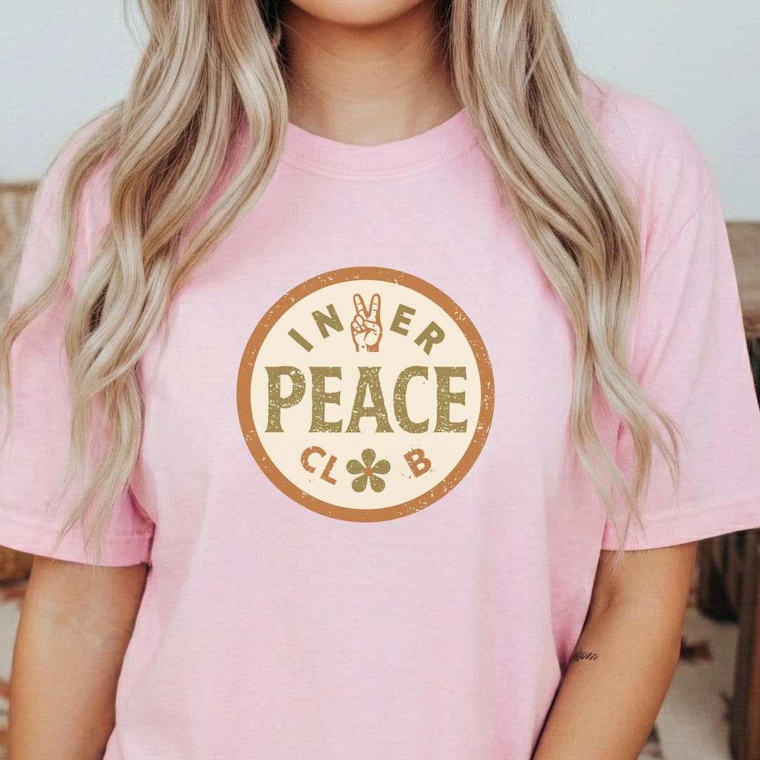 Inner Sign Designs Inner Peace Club PNG, Retro Groovy Sublimation, Vintage Peace Sign ...