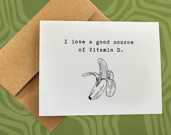 anniversary card / i love a good source of vitamin d / greeting card for him / romantic card / funny anniversary card / blank greeting card