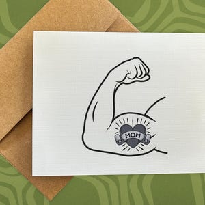 mother&#39;s day card / mom flex / gift for mom / mom day present / mother&#39;s day gift / snarky card / blank greeting card