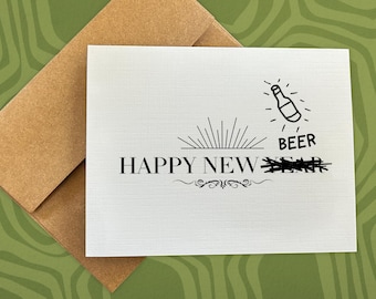 funny new years card / happy new beer / sarcastic card / nye / new years eve / new years card / funny new years / nye 2027 / 2027 card