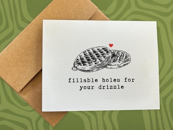 anniversary card / fillable holes for your drizzle / greeting card for him / romantic card / funny anniversary card / blank greeting card