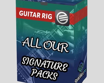 TODOS NUESTROS Paquetes Signature: ¡Más de 110 presets! Guitar Rig