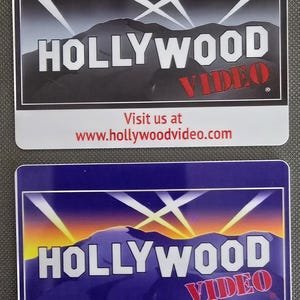 Tarjetas de identificación de membresía de Hollywood Video