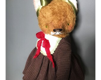 13 inch Artist Handmade Mohair Teddy Fox Florence by Sasha Pokrass