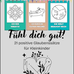21 crenças positivas para crianças pequenas | Cartões de Afirmação | desenhos para colorir