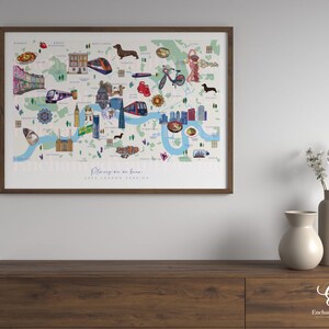 Carte personnalisée dessinée à la main - Impressions d'affiches de voyage, Impression de carte personnalisée, N'importe quel endroit, Impression de carte personnalisée, Art mural, Plan de la ville, Pour lui, Pour elle