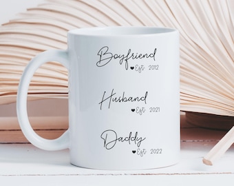 Personalized First Time Dad Coffee Mug | New Dad Gift, Baby announcement