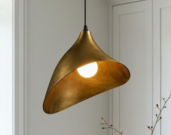 Handmade Hammered Copper Pendant Light: Rustic Chandelier Lighting