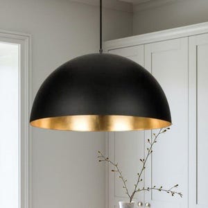 Handmade black patina dome pendant light - Hammered Antique Brass , Handmade Pendant Light, Brass Oxide Ceiling Lamp, Moroccan Oxide Light