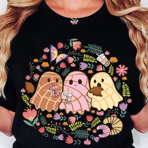 Humorous Pan Dulce Ghost Brushstroke Png, Mexican Halloween Png, Conchas Ghost Mexico Png, Conchas Halloween Png, Pan-tasmas Png