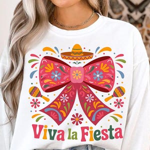 Viva La Fiesta Coquette Bow PNG, Sublimación Cinco De Mayo, Fiesta Bow, Fiesta Mexicana Png, Linda Coqueta Arco Mexicano Png