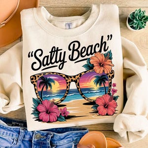 Playa Salada Png, Diseño de Sublimación, Flores Tropicales Png, Verano Colorido Png, Moda Png, Diseño de Camiseta, Descarga Digital Png