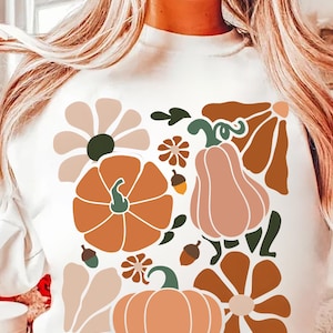 Boho Floral Fall Png, Pumpkin Season Png, Fall Pumpkin Sublimation Png, Pumpkin Png, Thanksgiving Png, Autumn Vibes Png