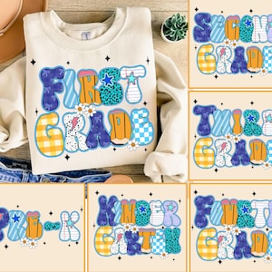Retro Back to School Boys PNG Bundle, Kindergarten Kid Png, First Day Png, Pre-K to Fourth Grade Png, School Boy Png