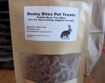 Rabbit Meat Treats For Cats and Dogs- All Natural- Preservative free
