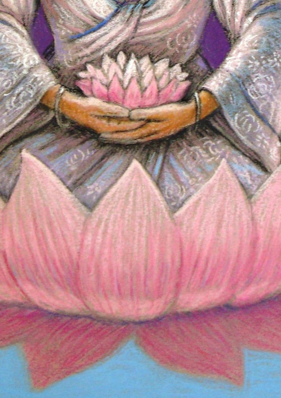 Buy KUAN YIN Pink Lotus Meditation Zen Buddhist Yoga Spiritual