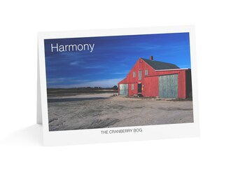 Harmony Cranberry Bog Greeting Card | New England Art | Blank Inside | Single Card