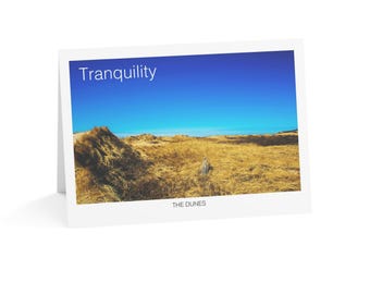 Tranquility Cape Cod Dunes Greeting Card | New England Coastal Art | Blank Inside | Single Card