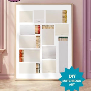 BLANK MATCHBOOK Template | Digital Download | Customizable Matches | Personalized Digital Matchbook Gift | DIY Large Customized Matchbox Art