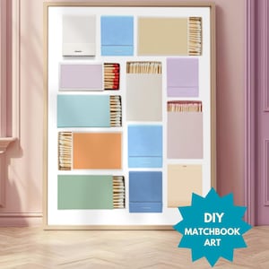 BLANK MATCHBOOK Template | Digital Download | Customizable Matches | Personalized Digital Matchbook Gift | DIY Large Customized Matchbox Art