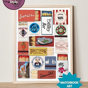 BLOOMINGTON Matchbook | Wall Decor Instant Download | Bloomington Bars, Restaurants, & Popular Locations