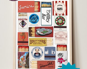 BLOOMINGTON Matchbook | Wall Decor Instant Download | Bloomington Bars, Restaurants, & Popular Locations