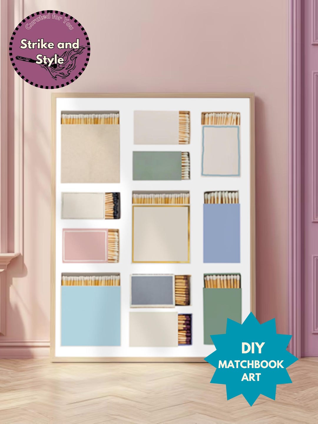 Matchbook Indesign Template BLANK MATCHBOOK Template | Digital Download | Customizable Matches ...