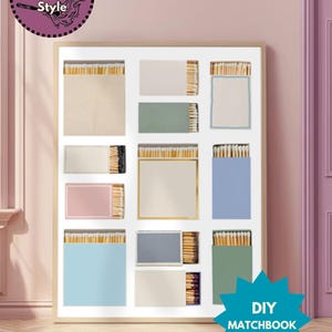 BLANK MATCHBOOK Template | Digital Download | Customizable Matches | Personalized Digital Matchbook Gift | DIY Large Customized Matchbox Art