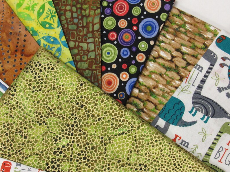 Dinosaur Quilt Kit-Fun-Fast and Easy-Fun Colors-Turquoise | Etsy